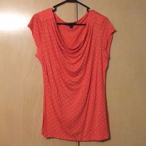 Coral Polka Dot Banana Republic Top